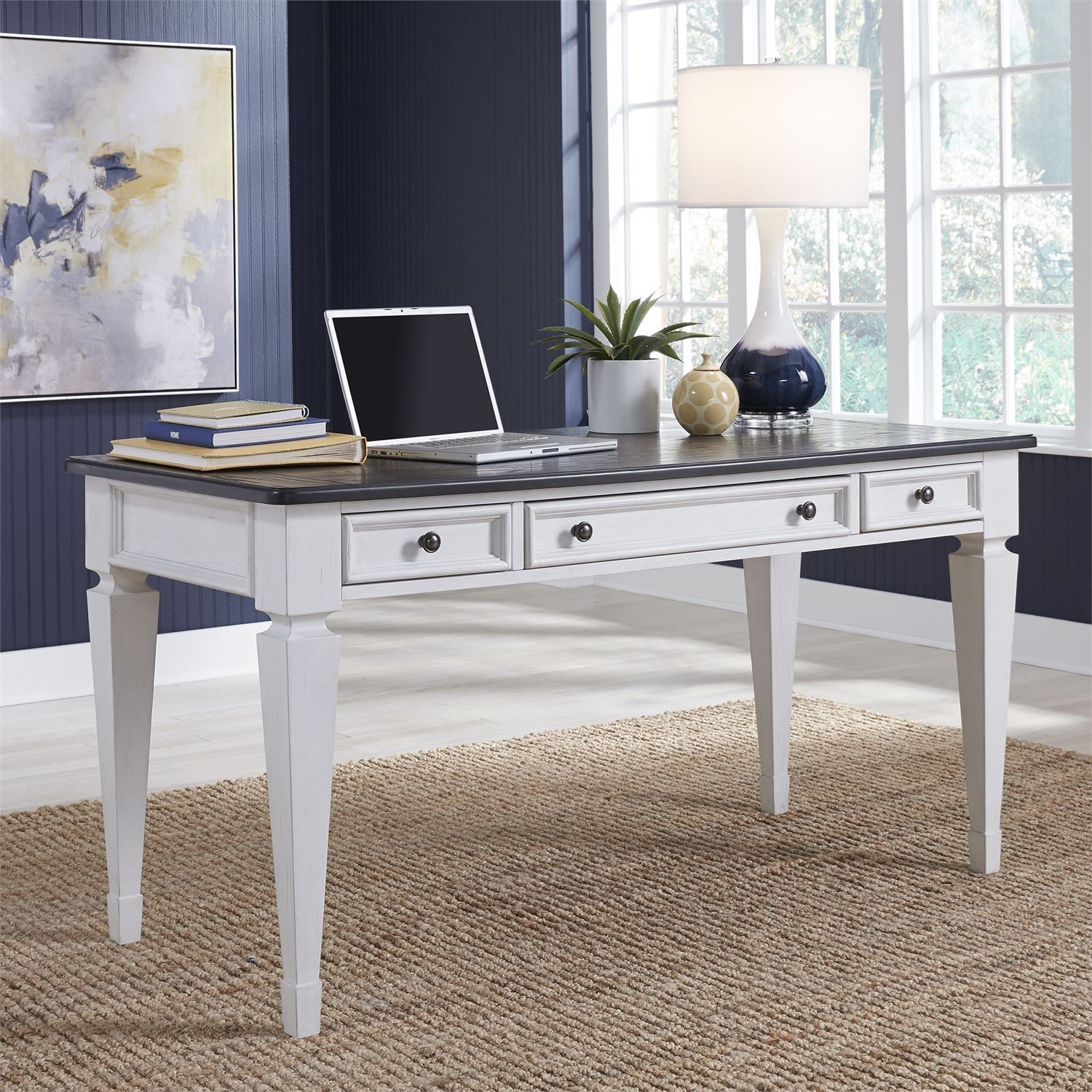 Liberty Furniture Allyson Park Transitional TwoToned Writing Desk
